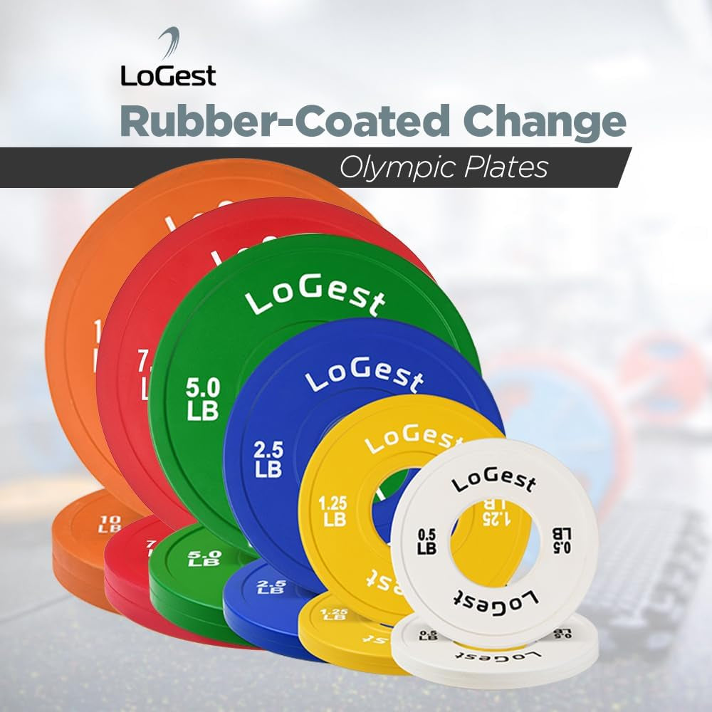 Pair Olympic Plates - Barbell Weights Set of 2 Weight Plates for Olympic Bars Perfect for Strength Training Plates Exercise Balance Increase Available in 0.50LB 1.25LB 2.5LB 5LB 7.5LB 10LB Weight Plate