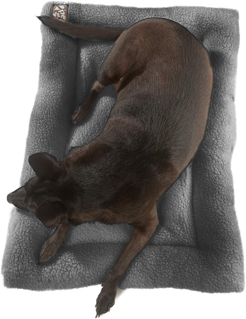 Crate Pad Comfy Cushion Ultra Soft Breathable Puppy Bed Crate Mat - Safe Bed for Dogs, Cats - Lightweight Nap Pad for Dog Kennels and Pet Carriers - 30" Length -Grey