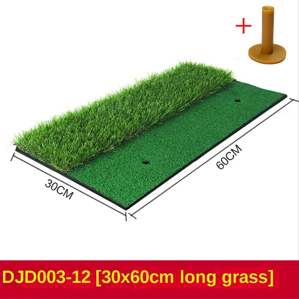 Golf Hitting Mat Indoor Outdoor Mini Practice Durable PP Grass Pad Backyard Exercise Golf Training Aids with TEE DJD003