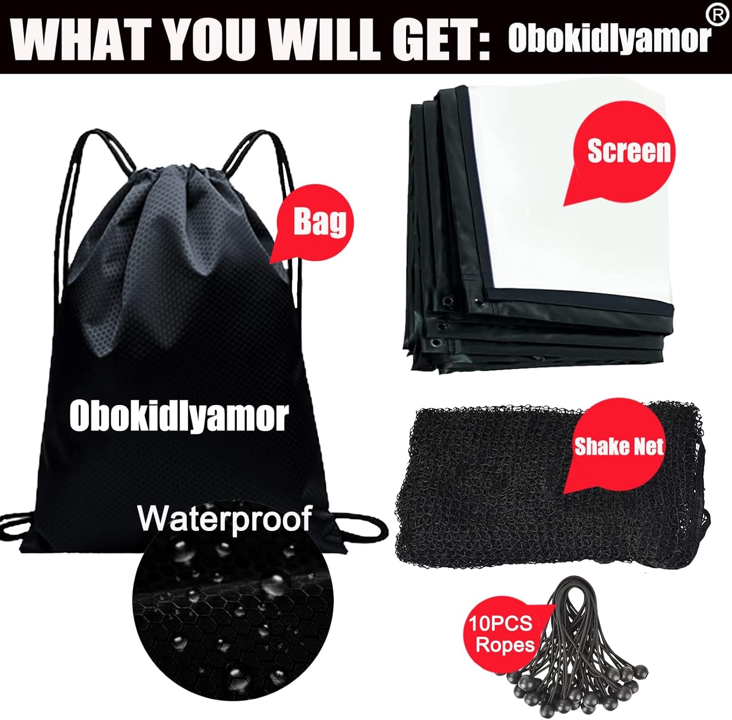 Golf Simulator Impact Screen with Black Double Layer Blackout Cloth Shank Side N