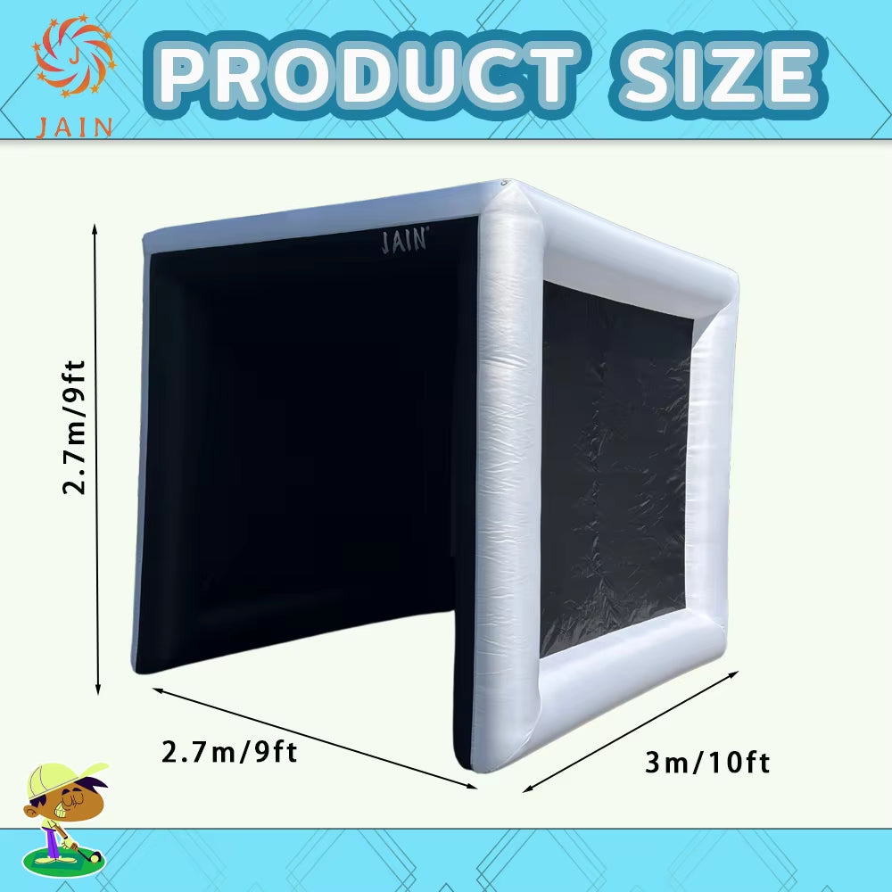 Indoor Inflatable Golf Simulator Kids Golf Practice Swing Tent Inflatable Driving Range Trainning Cage for Exercise&Play