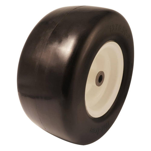 13X 5.00-6 Flat Free Zero Turn Front Tires with 3/4 5/8 and 1/2 Inch Bearings, 3.25" - 6" Center Hub