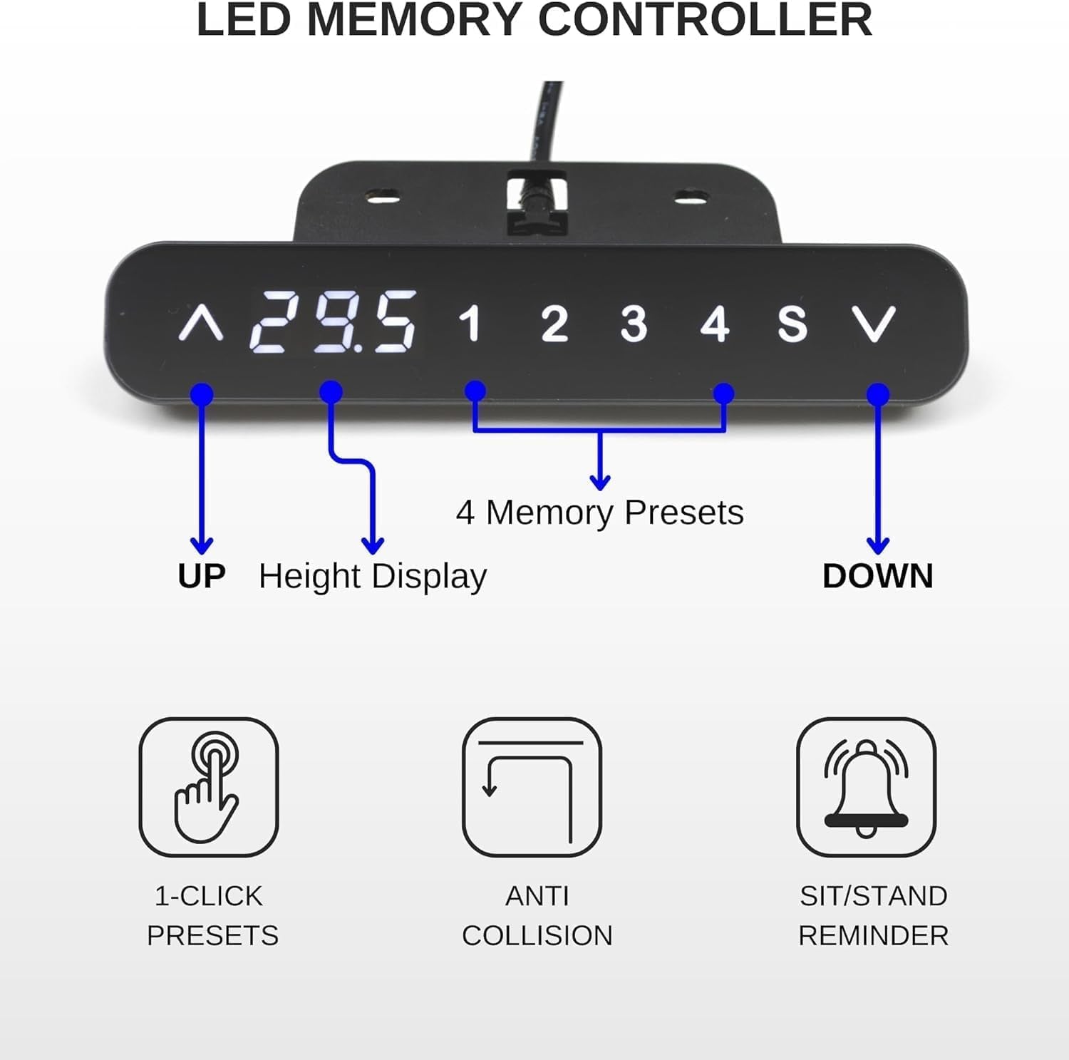 K Series Desk Base 3 Stage with Dual Motor Electric Adjustable Standing Desk Base Electric for Home and Office Width and Height Adjustable (White Frame Only)