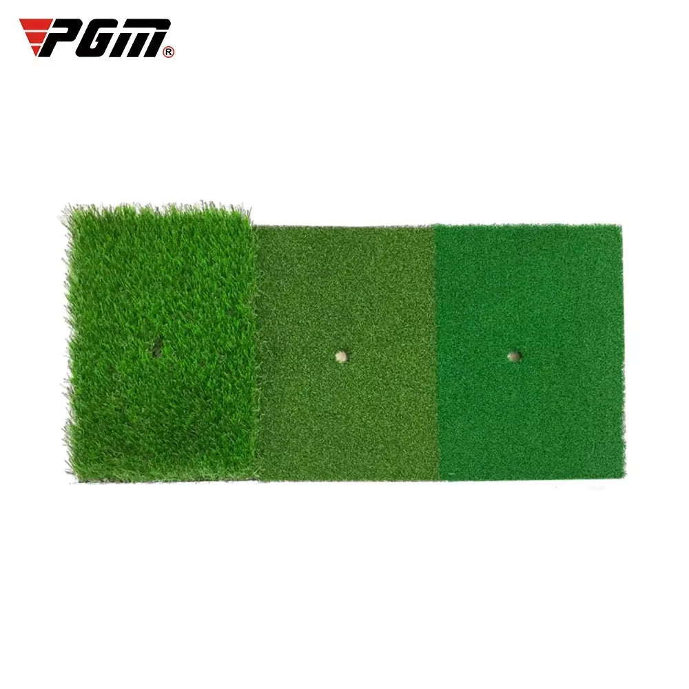 Golf Hitting Mat Indoor Outdoor Mini Practice Durable PP Grass Pad Backyard Exercise Golf Training Aids with TEE DJD003